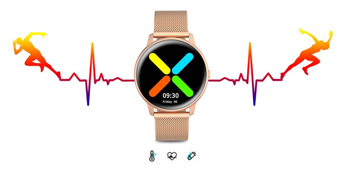 Damski SMARTWATCH G.Rossi SW015-4 Różowe złoto