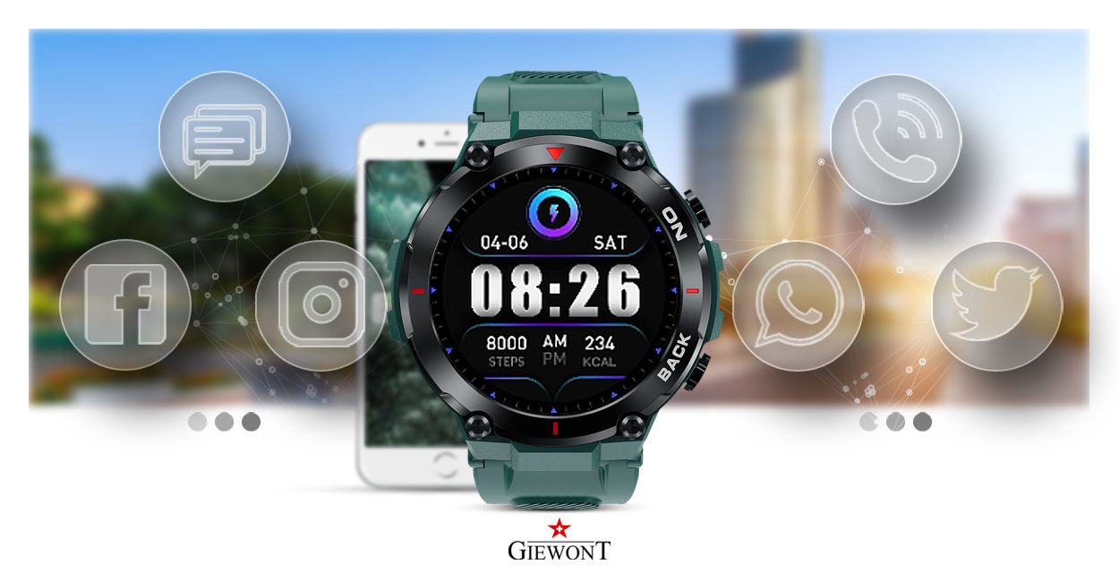 Smartwatch GIEWONT Pionier GPS GW460-2 - Sea Green