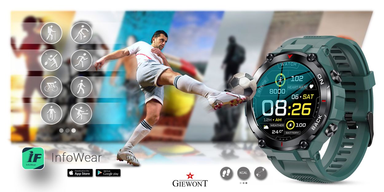 Smartwatch GIEWONT Pionier GPS GW460-2 - Sea Green