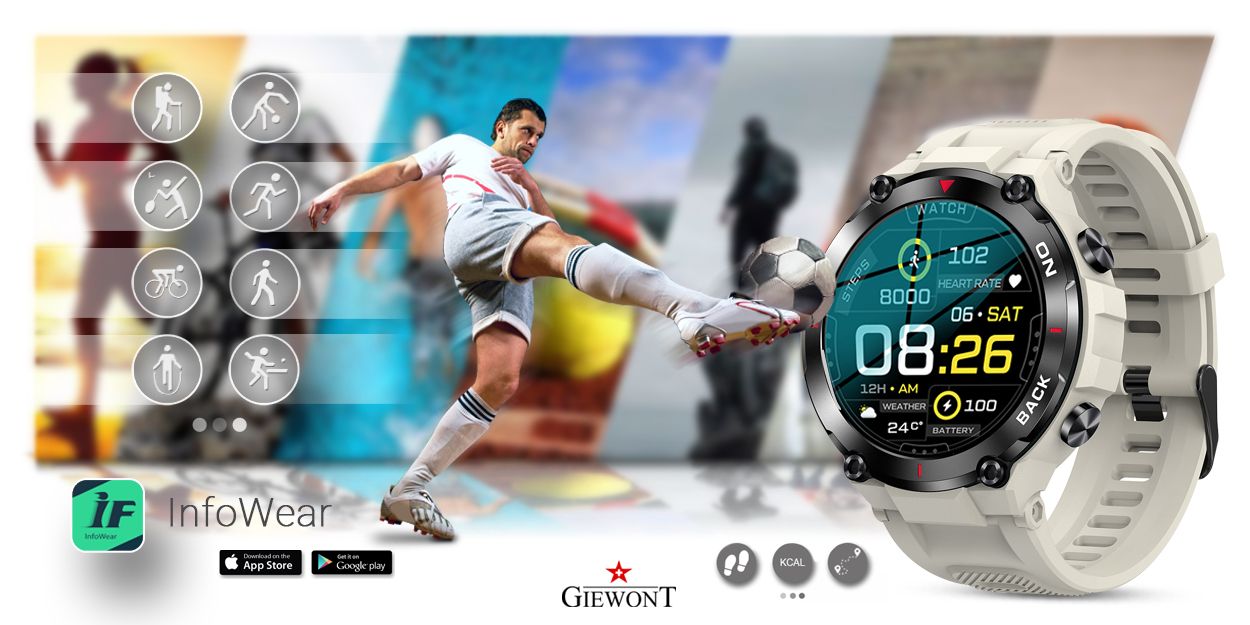 Smartwatch GIEWONT Pionier GPS GW460-3 - Light Stone