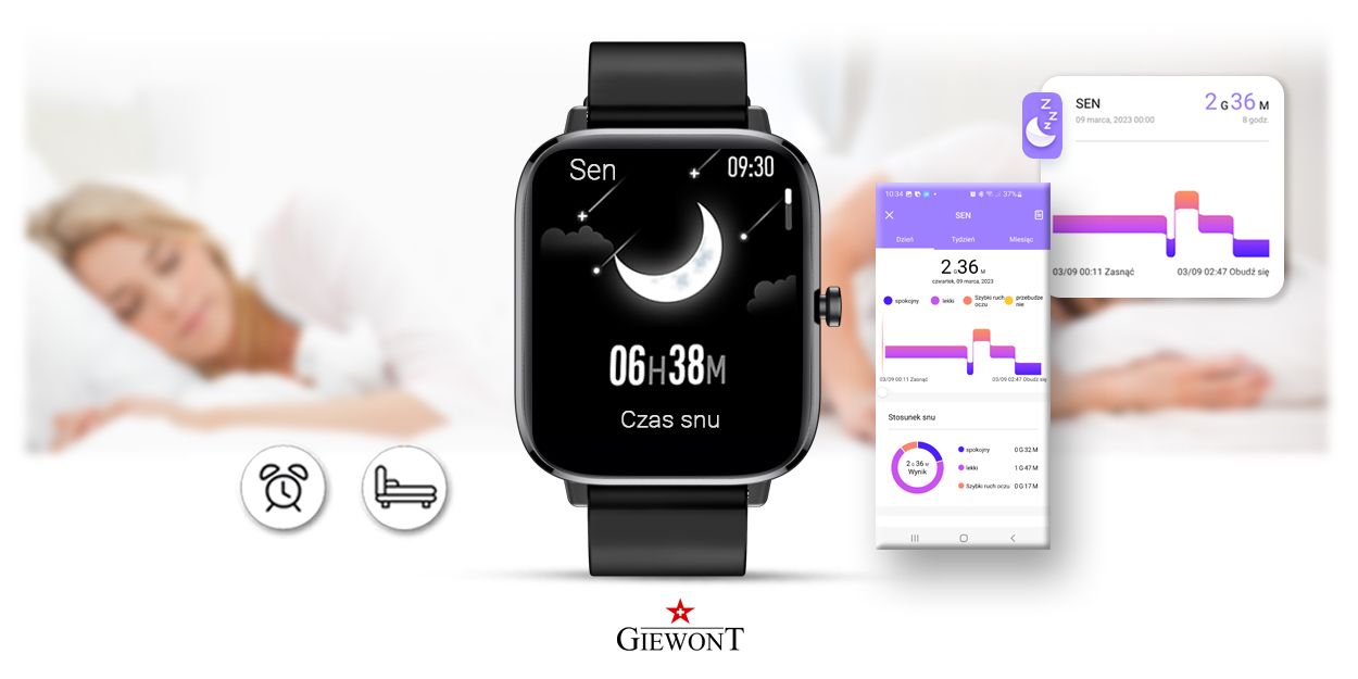 Smartwatch Giewont Czarny GW230-2