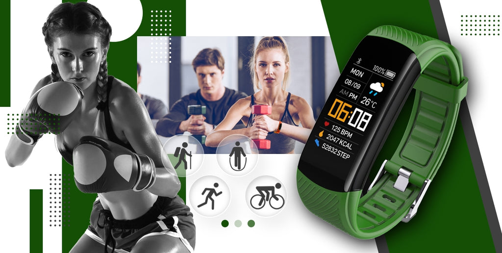 Smartwatch GIEWONT Czarno Zielony 2 Paski GW200-5