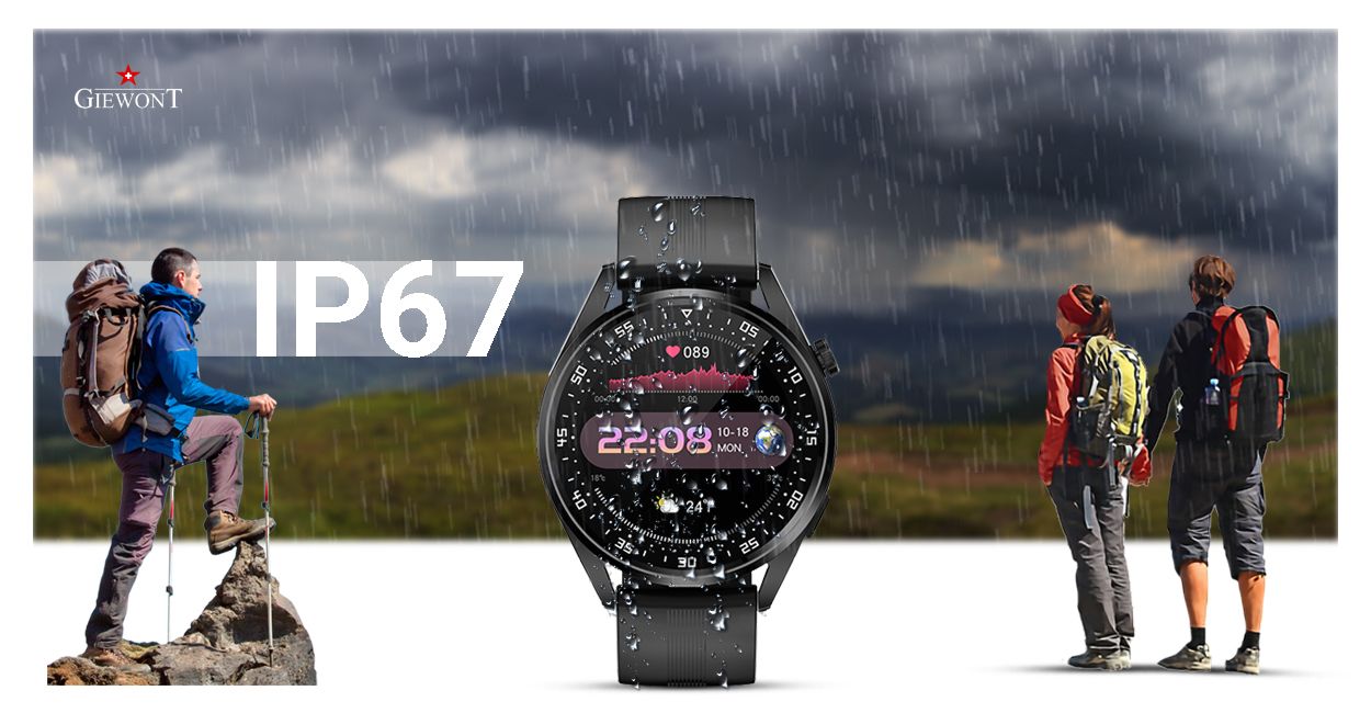 Smartwatch GIEWONT Vertex SmartCall GW450-1 Carbon/Carbon Silikon