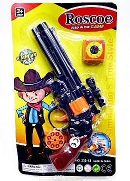pistolet na kapiszony i kulki na blistrze 1034 20cm