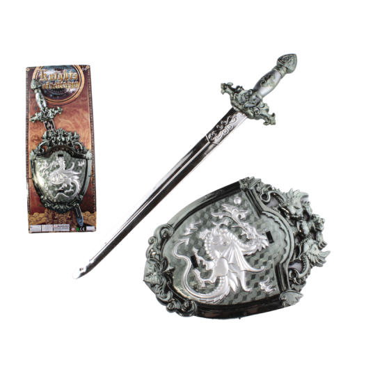 zestaw wojownika tarcza + miecz 48 cm 183004