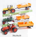 traktor z przyczepą z zebrą