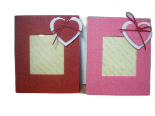 ramka na zdjęcia filc serce 9x9cm | DCJ643