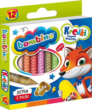 kredki 12szt.  BAMBINO