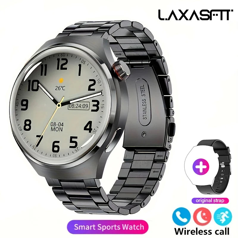 Smartwatch LAXASFIT GT4 Pro - Stalowa Bransoleta Szkło Szafirowe