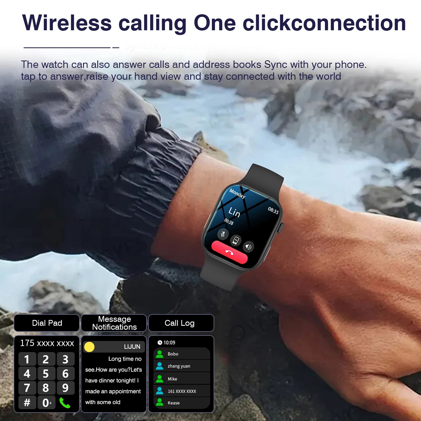 Smartwatch LOMAXFR 2.02" - Duży Ekran Bezprzewodowe Połączenia