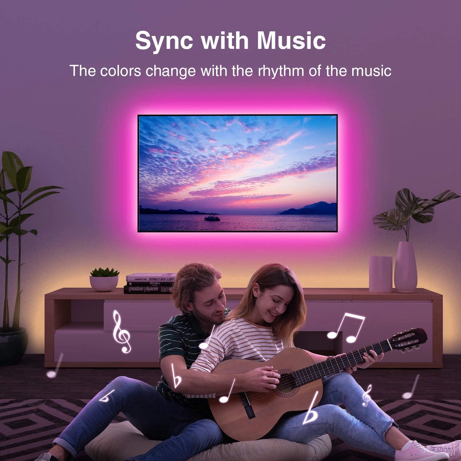 Taśma LED RGB USB 5V z Synchronizacją Muzyki - Podswietlenie TV i Dekoracja Pokoju