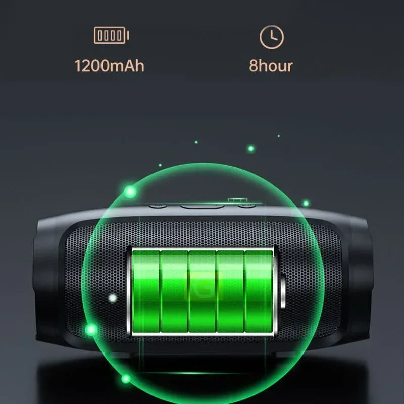 Przenośny głośnik Bluetooth z subwooferem - dźwięk stereo - radio FM - karta TF