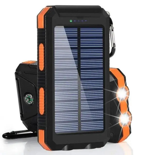 Solarny Powerbank 80000mAh z Mocną Latareką LED i Kompasem - Outdoor