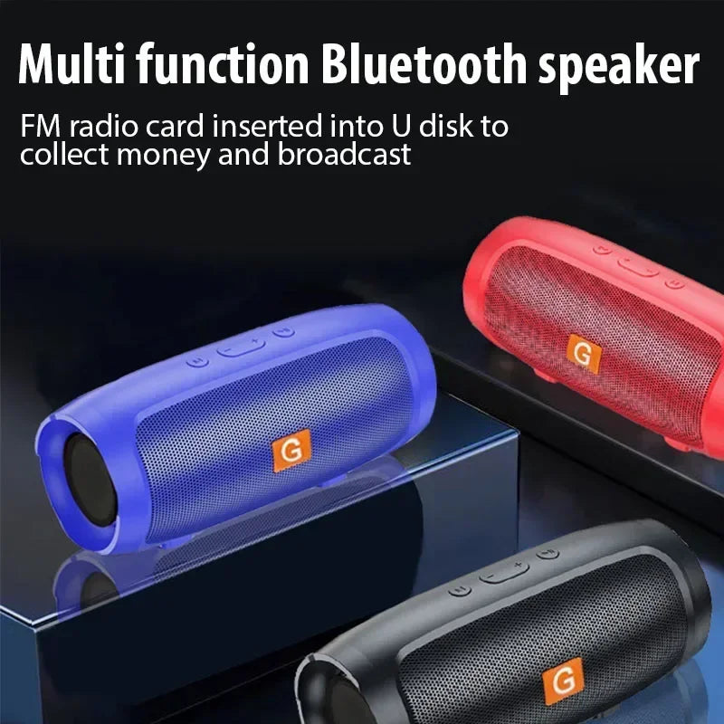 Przenośny głośnik Bluetooth z subwooferem - dźwięk stereo - radio FM - karta TF