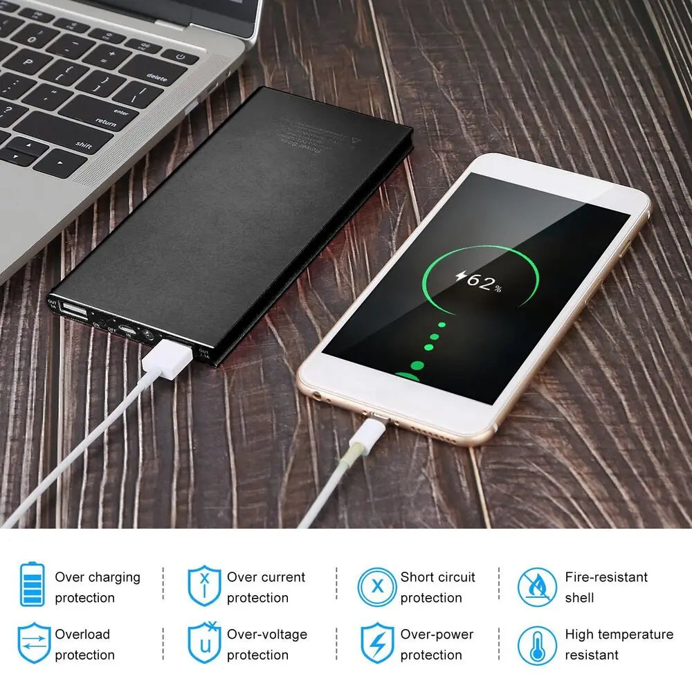 Powerbank 20000mAh z Latareką - Przenośna Ładowarka USB