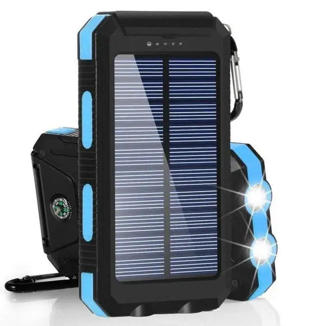 Solarny Powerbank 80000mAh z Mocną Latareką LED i Kompasem - Outdoor