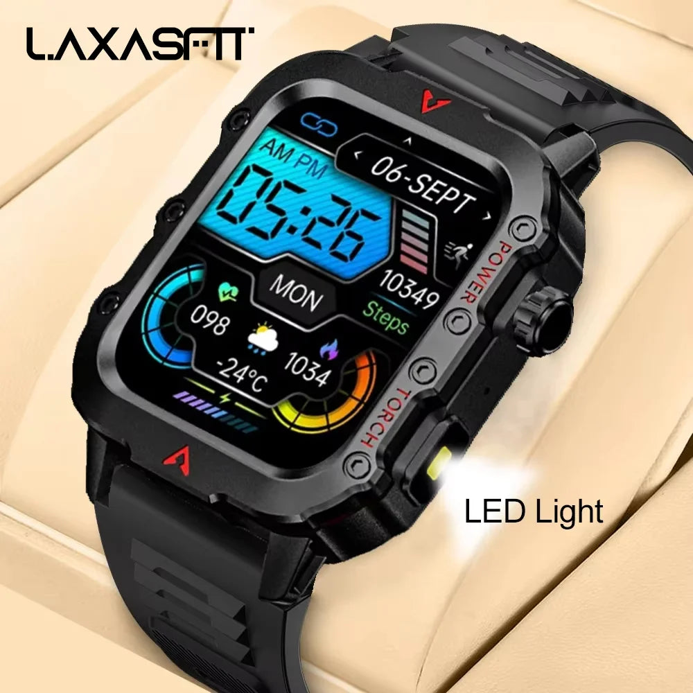 Smartwatch LAXASFIT Q11 - Latarka LED Bluetooth Pulsometr