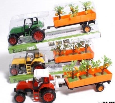 traktor z przyczepą 30x10x10cm