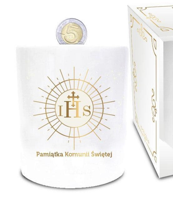 skarbonka walec HOSTIA Pamiątka Komunii Świętej