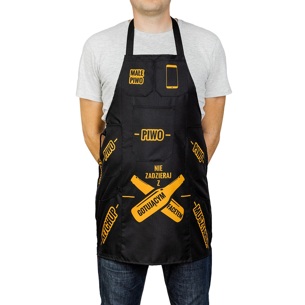 Fartuszek dla gotującego faceta kuchenny męski BBQ