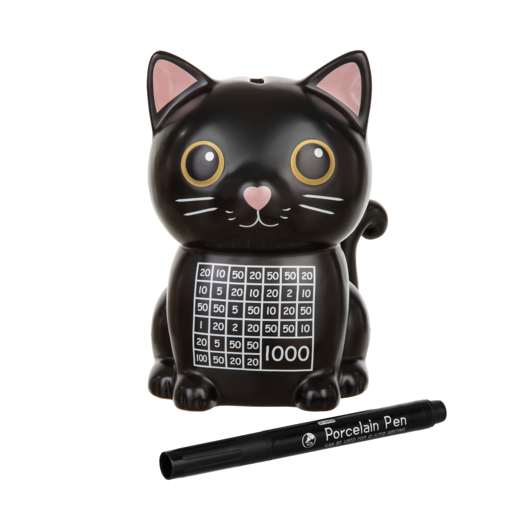 Skarbonka wykreślana Kotek - uczy oszczedzania motywuje - wyzwanie cel 1000