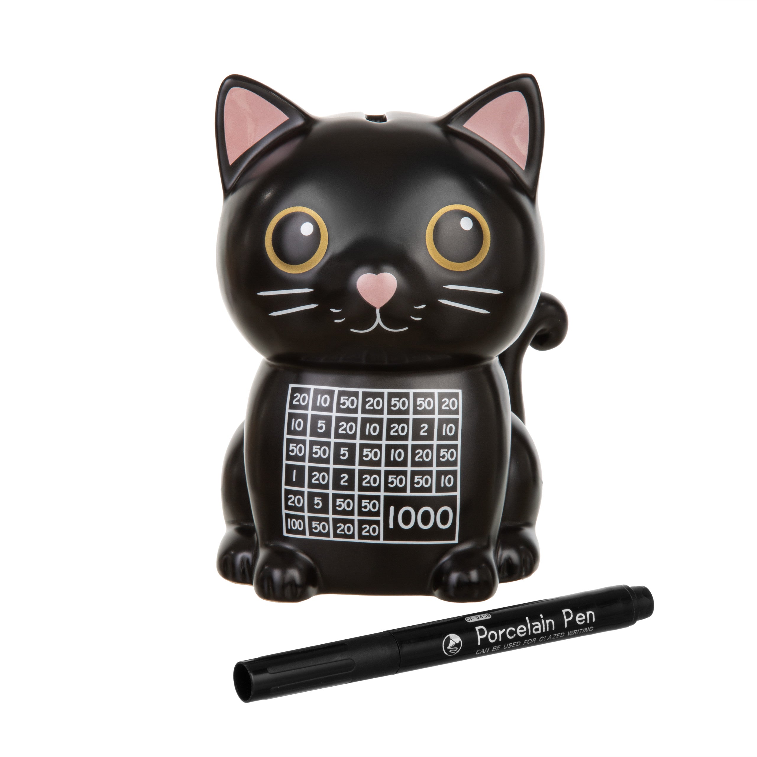 Skarbonka wykreślana Kotek - uczy oszczedzania motywuje - wyzwanie cel 1000