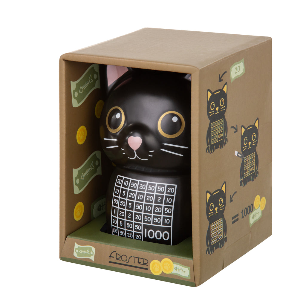 Skarbonka wykreślana Kotek - uczy oszczedzania motywuje - wyzwanie cel 1000