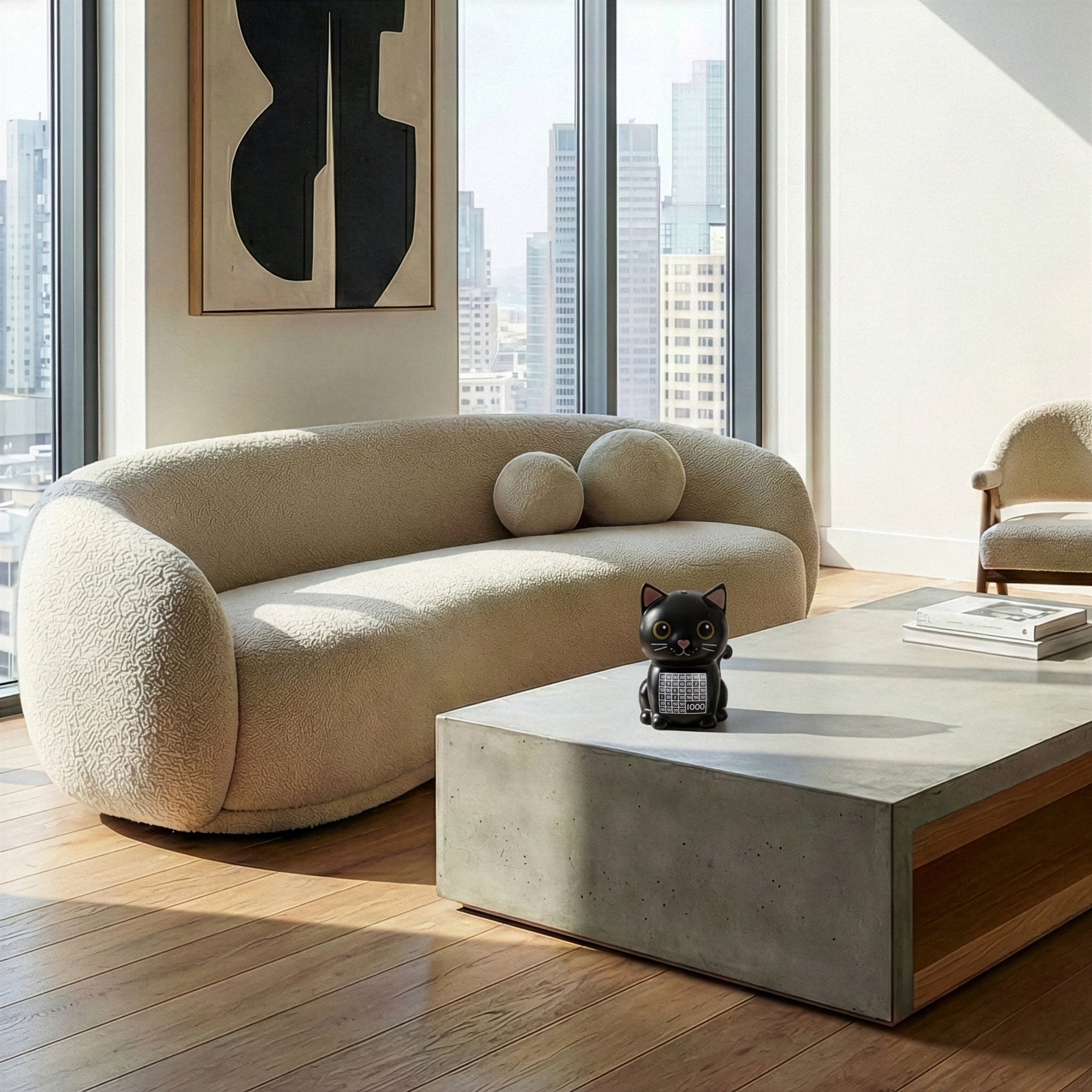 Skarbonka wykreślana Kotek - uczy oszczedzania motywuje - wyzwanie cel 1000